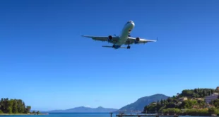 greek airport plane landing